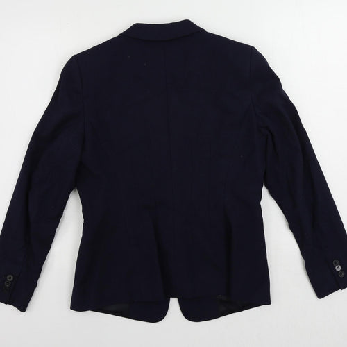 Reiss Womens Blue Jacket Blazer Size 14 Button