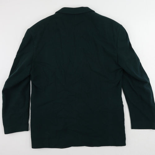 St. Bernard Mens Green Wool Jacket Blazer Size 42 Regular