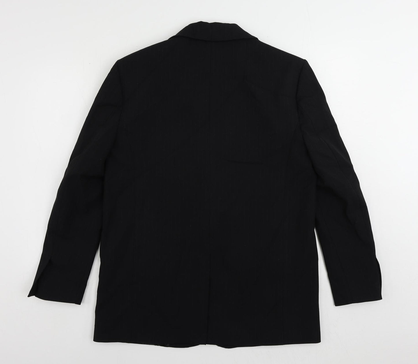 Zara Womens Black Striped Jacket Blazer Size M Button