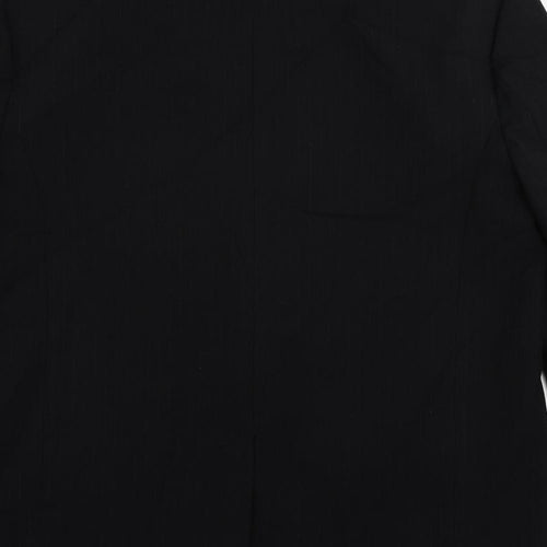 Zara Womens Black Striped Jacket Blazer Size M Button