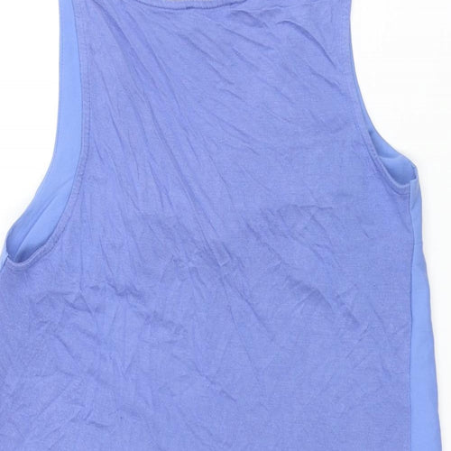 Warehouse Womens Blue Polyester Camisole Blouse Size 10 V-Neck