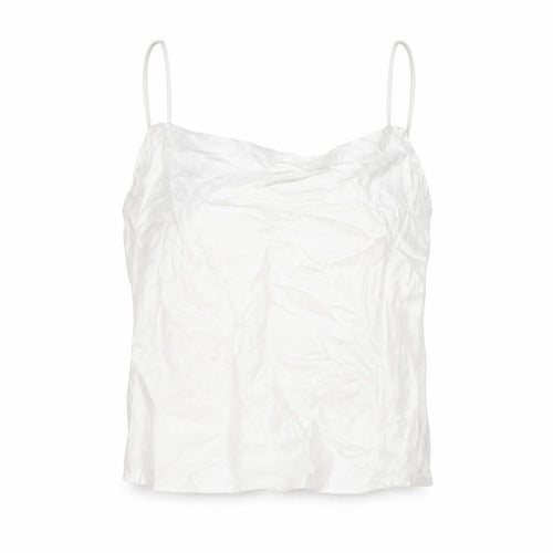 Zara Womens White Modal Camisole Blouse Size 2XL Cowl Neck