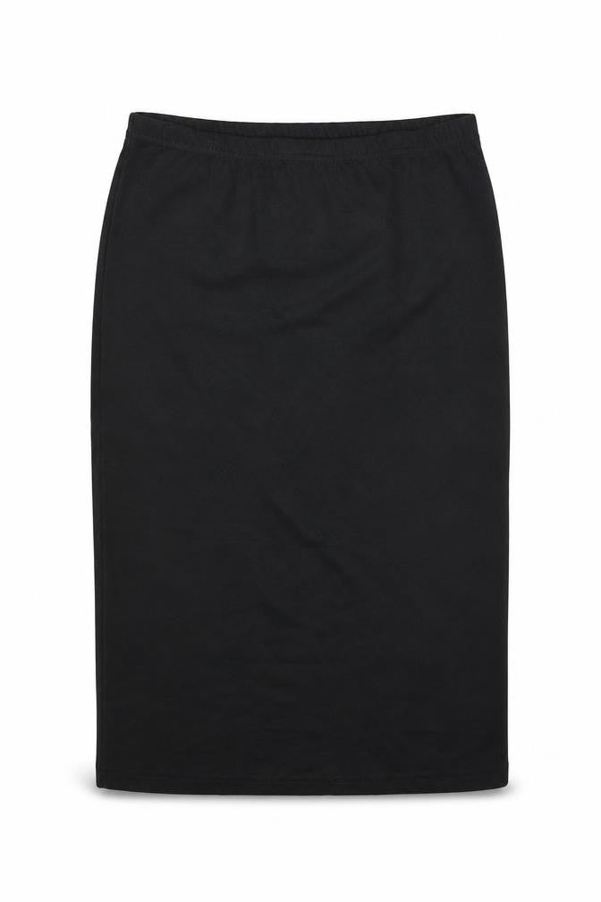 Front view of Berydale women’s beige polyester straight & pencil skirt, size L
