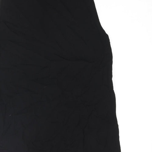 Sahara Womens Black Viscose Camisole Blouse Size 6 Round Neck