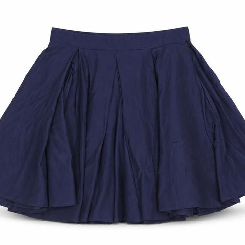 American Apparel Womens Blue Polyester Flare Skirt Size XS Zip
