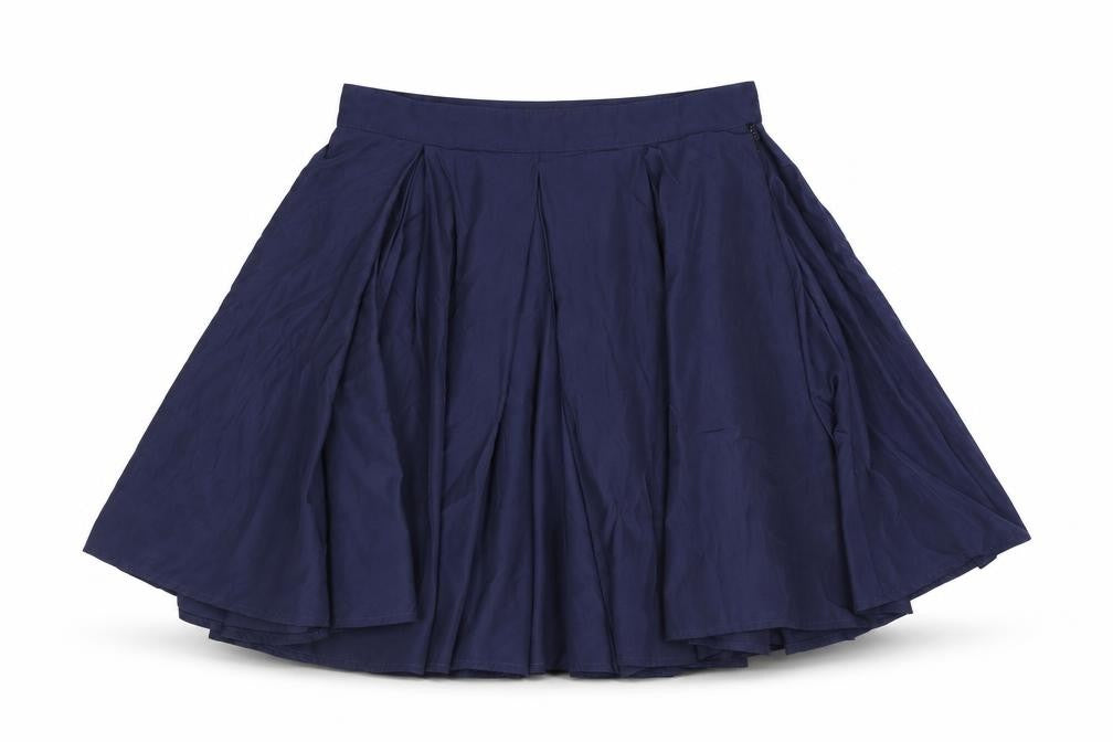 American Apparel Womens Blue Polyester Flare Skirt Size XS Zip