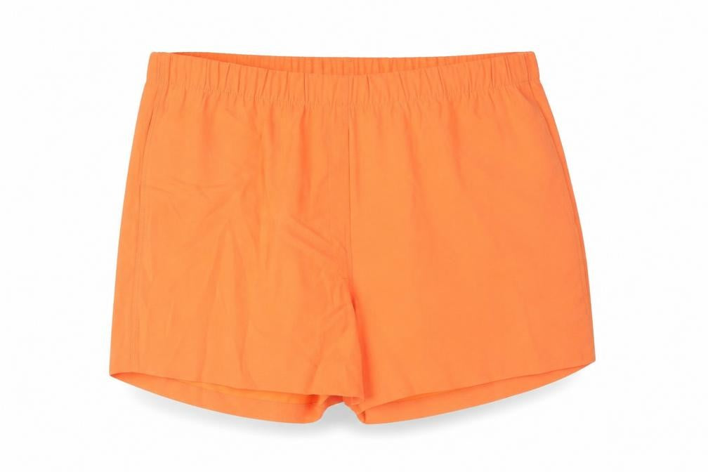 Marks & Spencer Womens Orange Polyester Basic Shorts Size 24 L4 in Regular Pull On