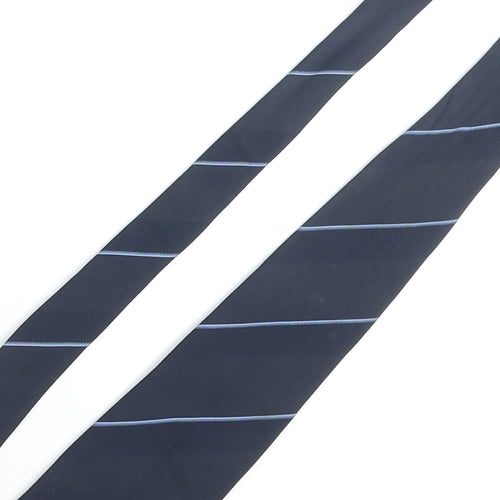 Peter K Mens Blue Striped Polyester Pointed Tie One Size - Phillips Logo