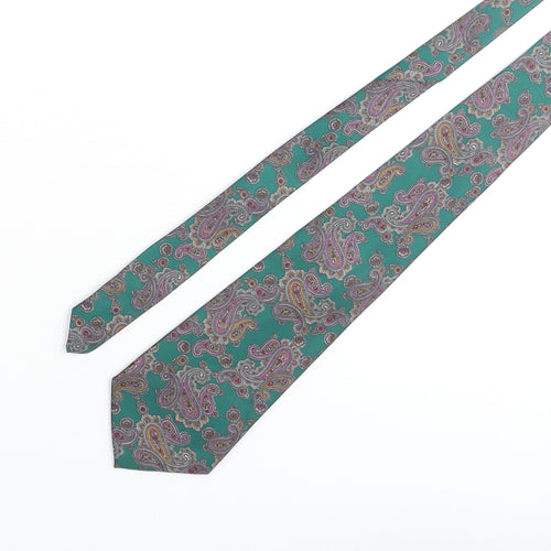 Christian Dior Mens Multicoloured Paisley Silk Pointed Tie One Size
