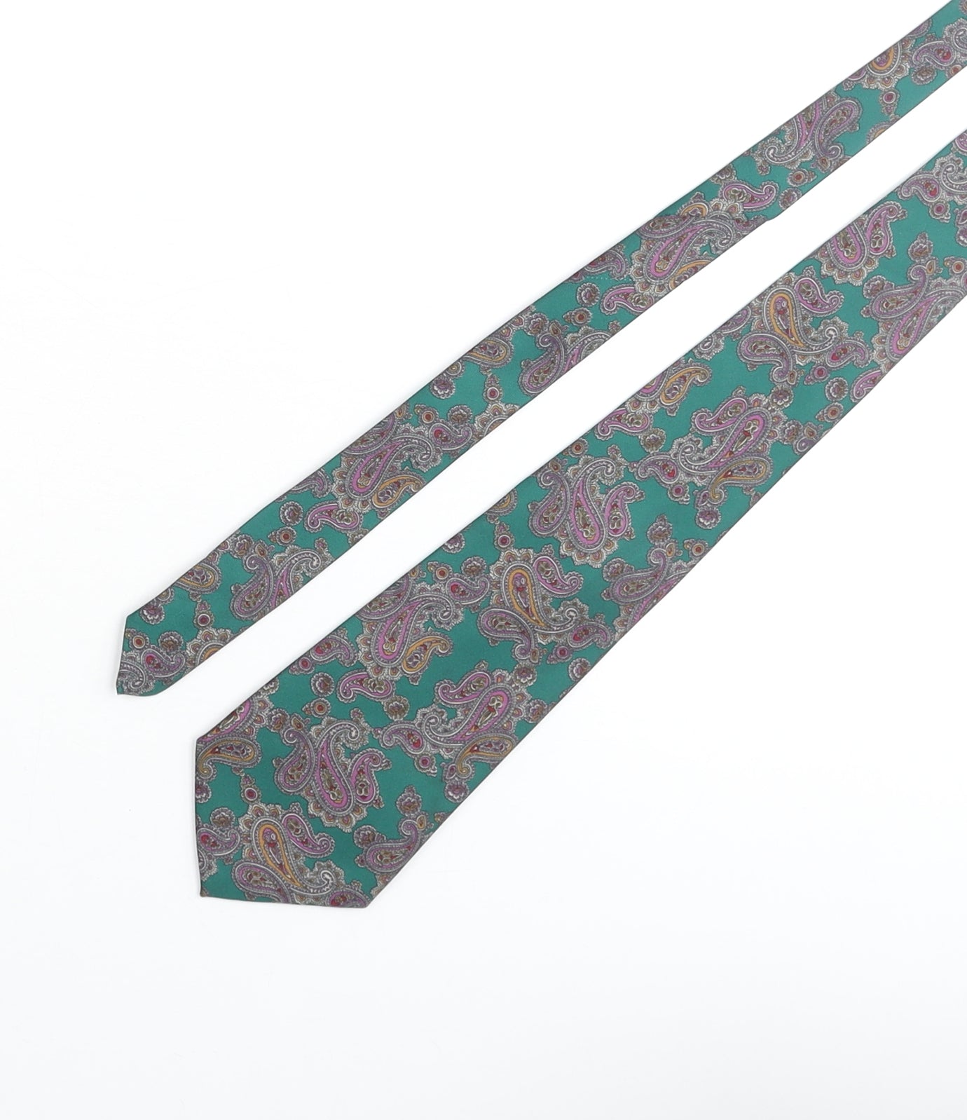 Christian Dior Mens Multicoloured Paisley Silk Pointed Tie One Size