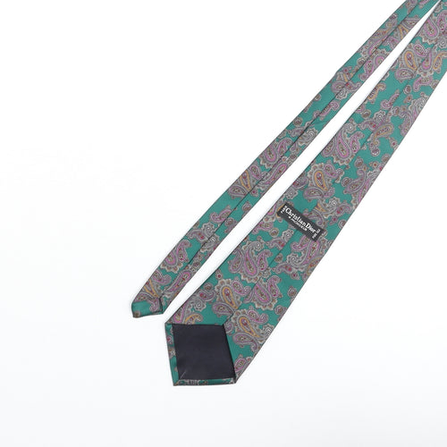 Christian Dior Mens Multicoloured Paisley Silk Pointed Tie One Size