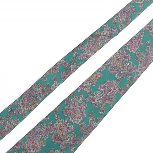 Christian Dior Mens Multicoloured Paisley Silk Pointed Tie One Size