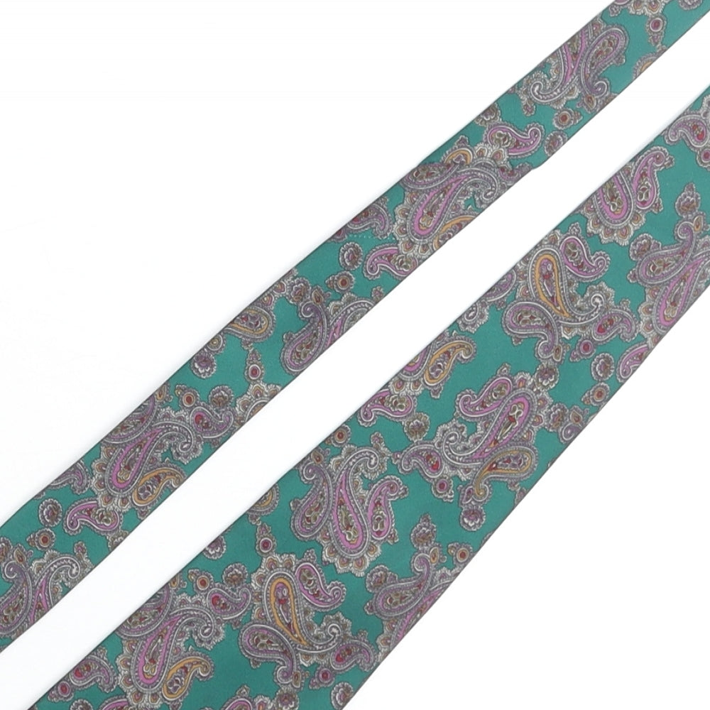 Christian Dior Mens Multicoloured Paisley Silk Pointed Tie One Size