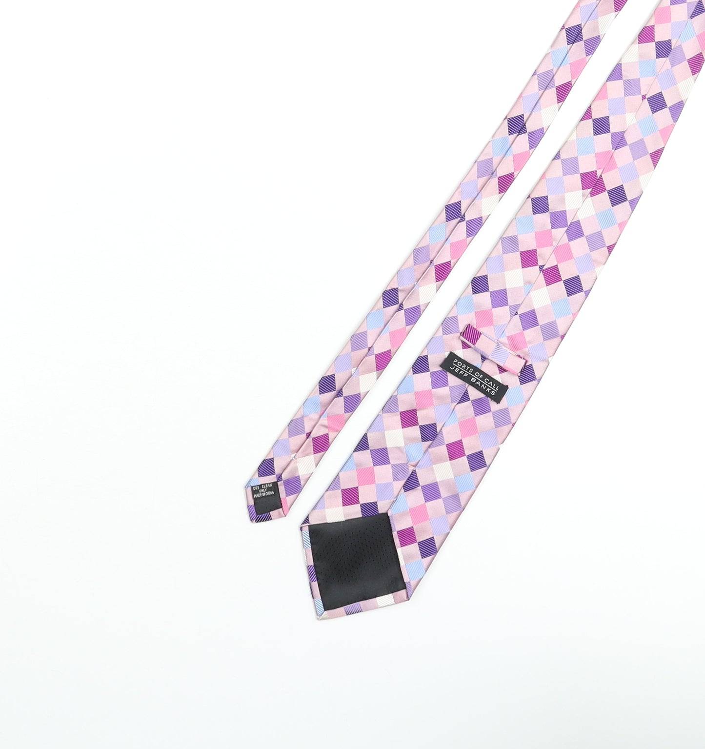 Jeff Banks Mens Multicoloured Plaids & Checks Silk Pointed Tie One Size