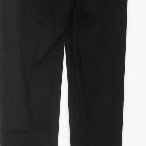 H&M Womens Black Cotton Skinny Jeans Size 8 L28 in Regular Button