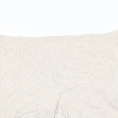 Autograph Mens Beige Cotton Sweat Shorts Size 3XL L8 in Regular Drawstring