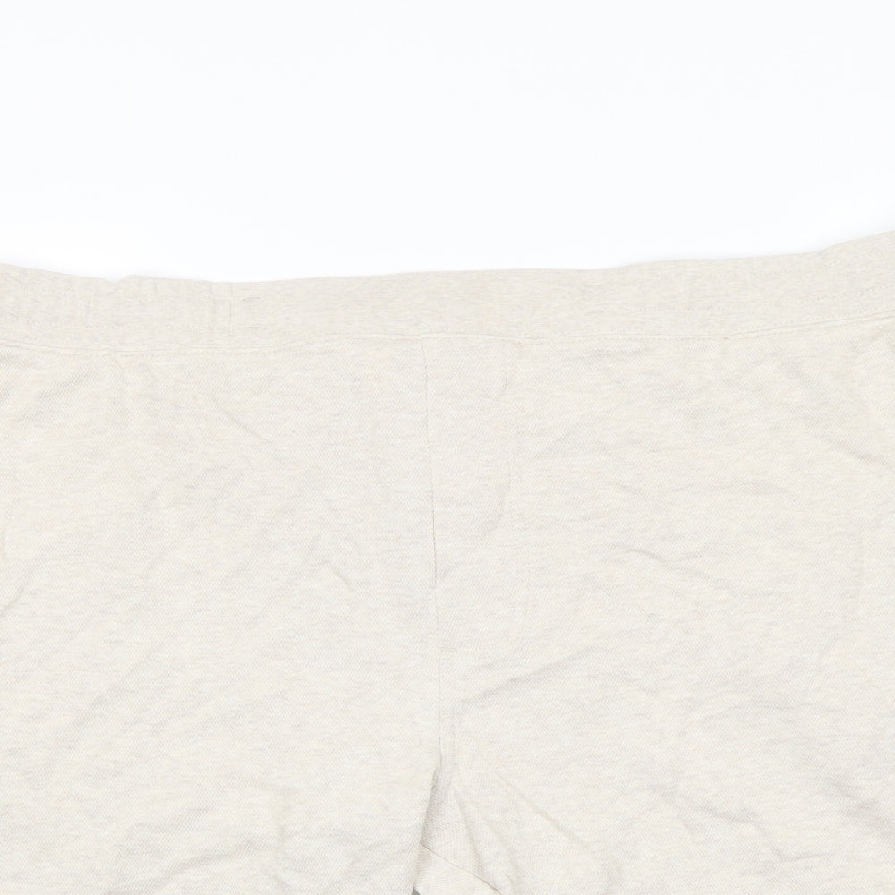 Autograph Mens Beige Cotton Sweat Shorts Size 3XL L8 in Regular Drawstring