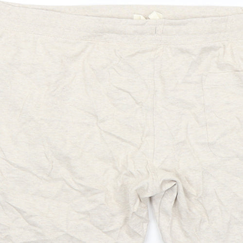 Autograph Mens Beige Cotton Sweat Shorts Size 3XL L8 in Regular Drawstring