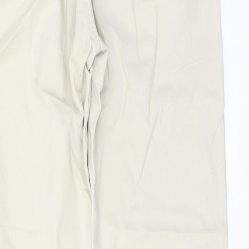 Denim & Co. Mens Beige Cotton Straight Jeans Size 30 in L30 in Regular Button
