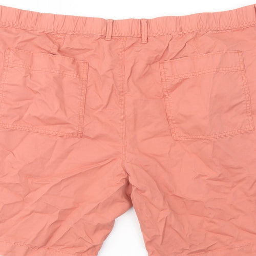 Marks and Spencer Mens Orange Cotton Chino Shorts Size 44 in L9 in Regular Button