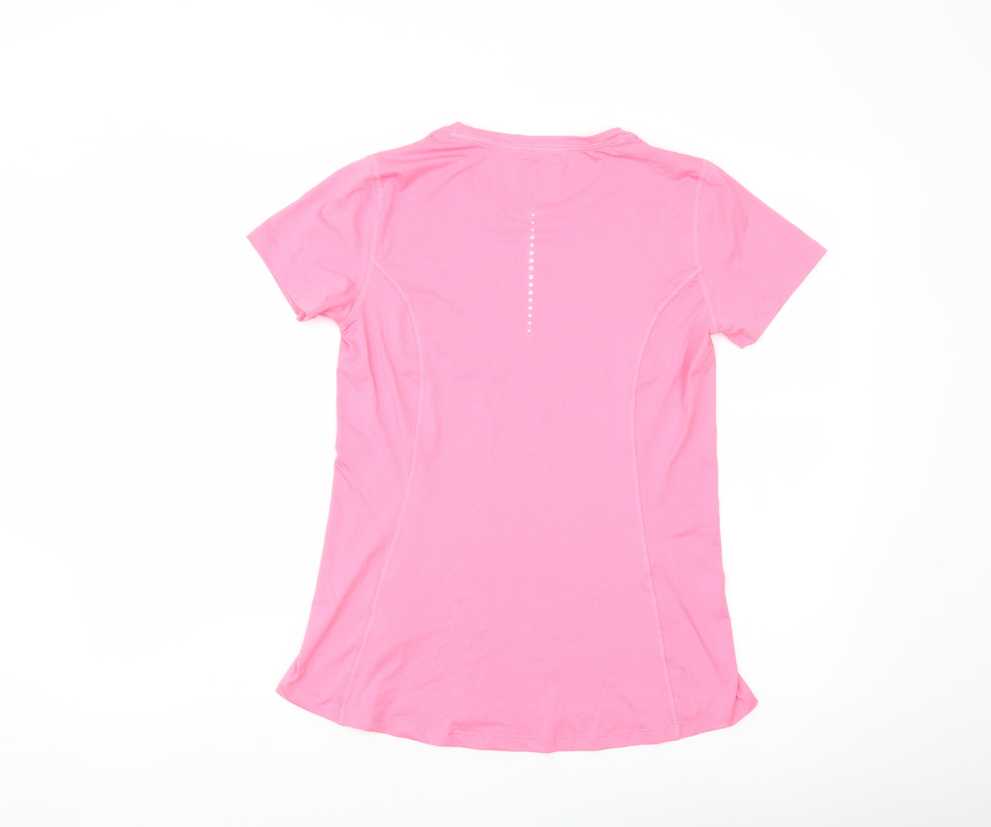 Good Moove Womens Pink Polyester Basic T-Shirt Size 10 Crew Neck Pullover
