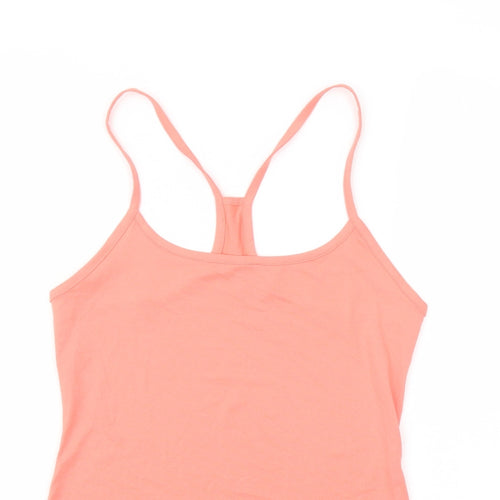 Good Moove Womens Orange Polyester Basic Tank Size 8 Round Neck Pullover