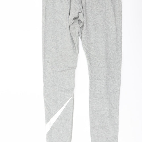 Nike Womens Grey Cotton Carrot Leggings Size S L26 in