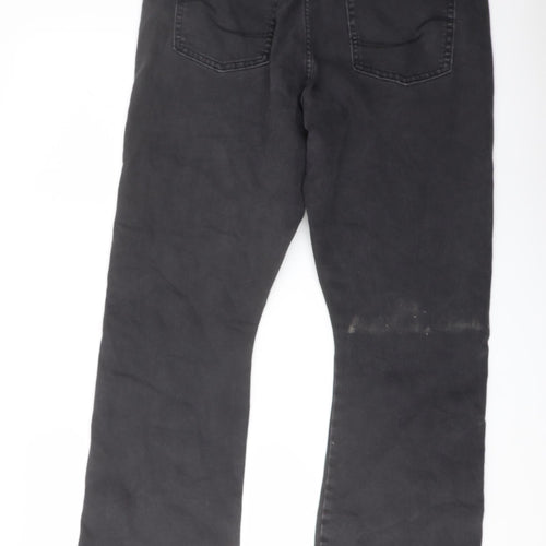 Signature by Levi Strauss & Co. Womens Grey Cotton Bootcut Jeans Size 12 L28 in Regular Button