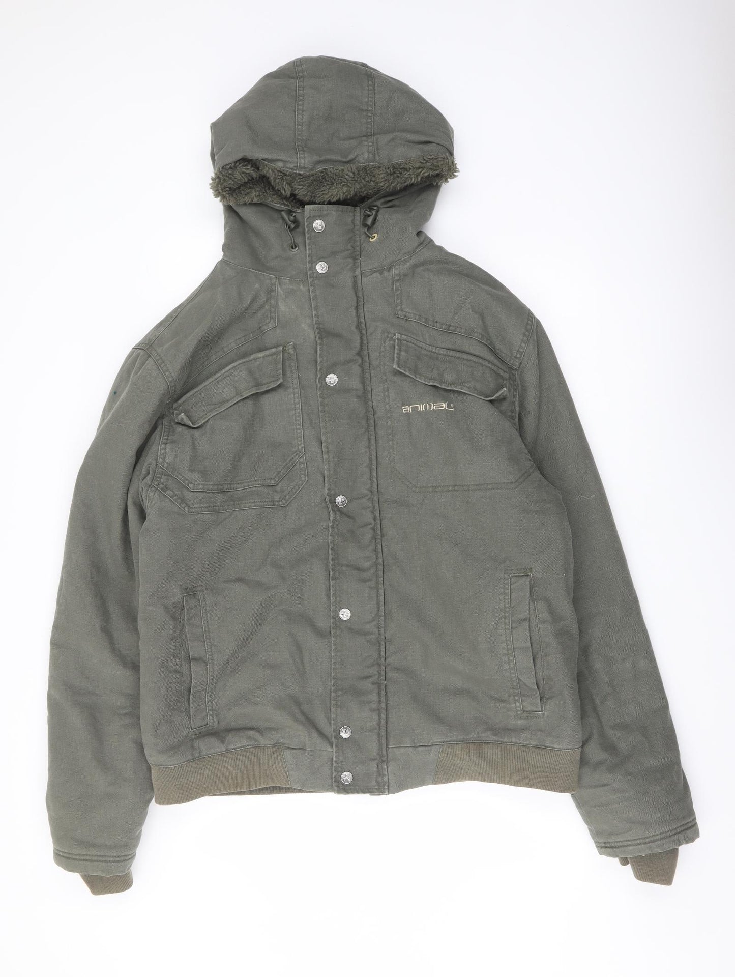 Animal Mens Green Jacket Size L Zip