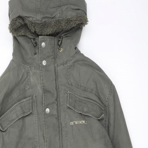 Animal Mens Green Jacket Size L Zip