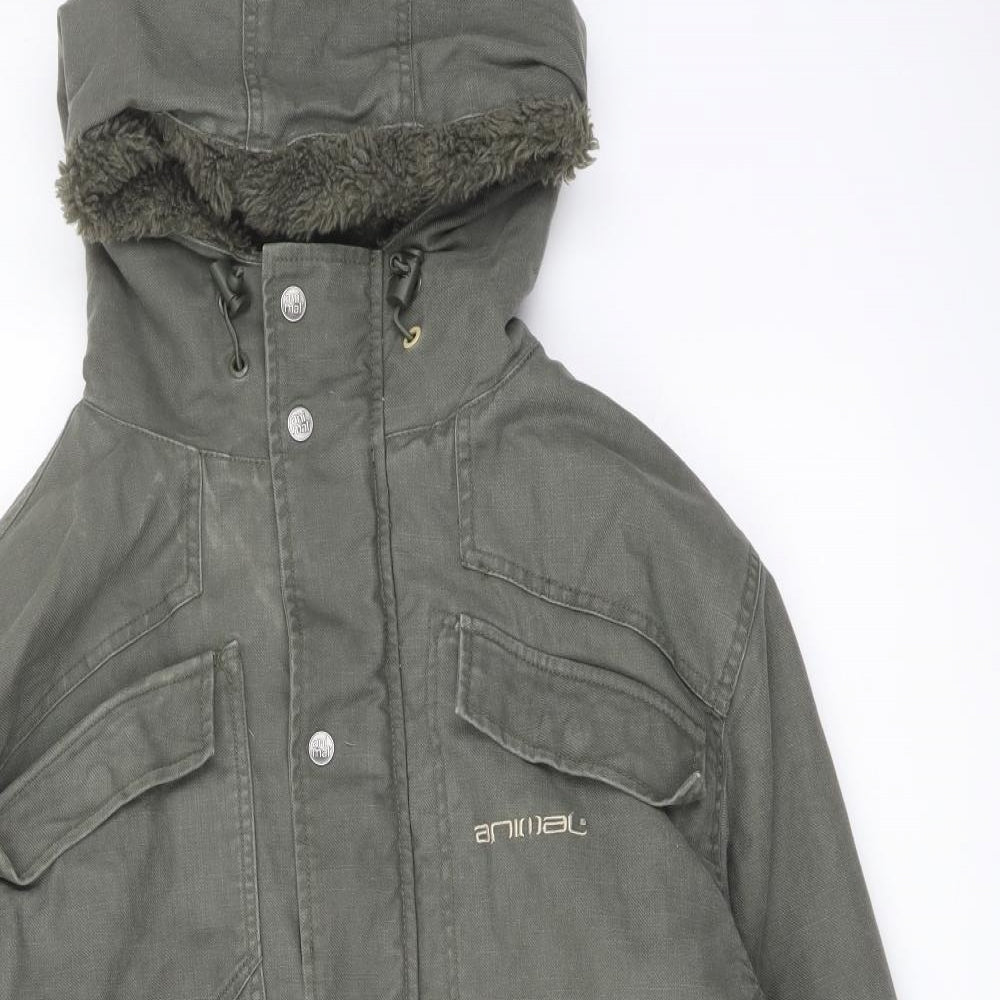 Animal Mens Green Jacket Size L Zip