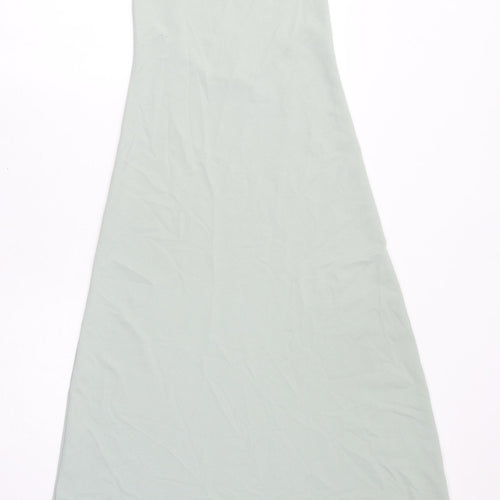 Zara Womens Green Polyester A-Line Size XS Round Neck Pullover