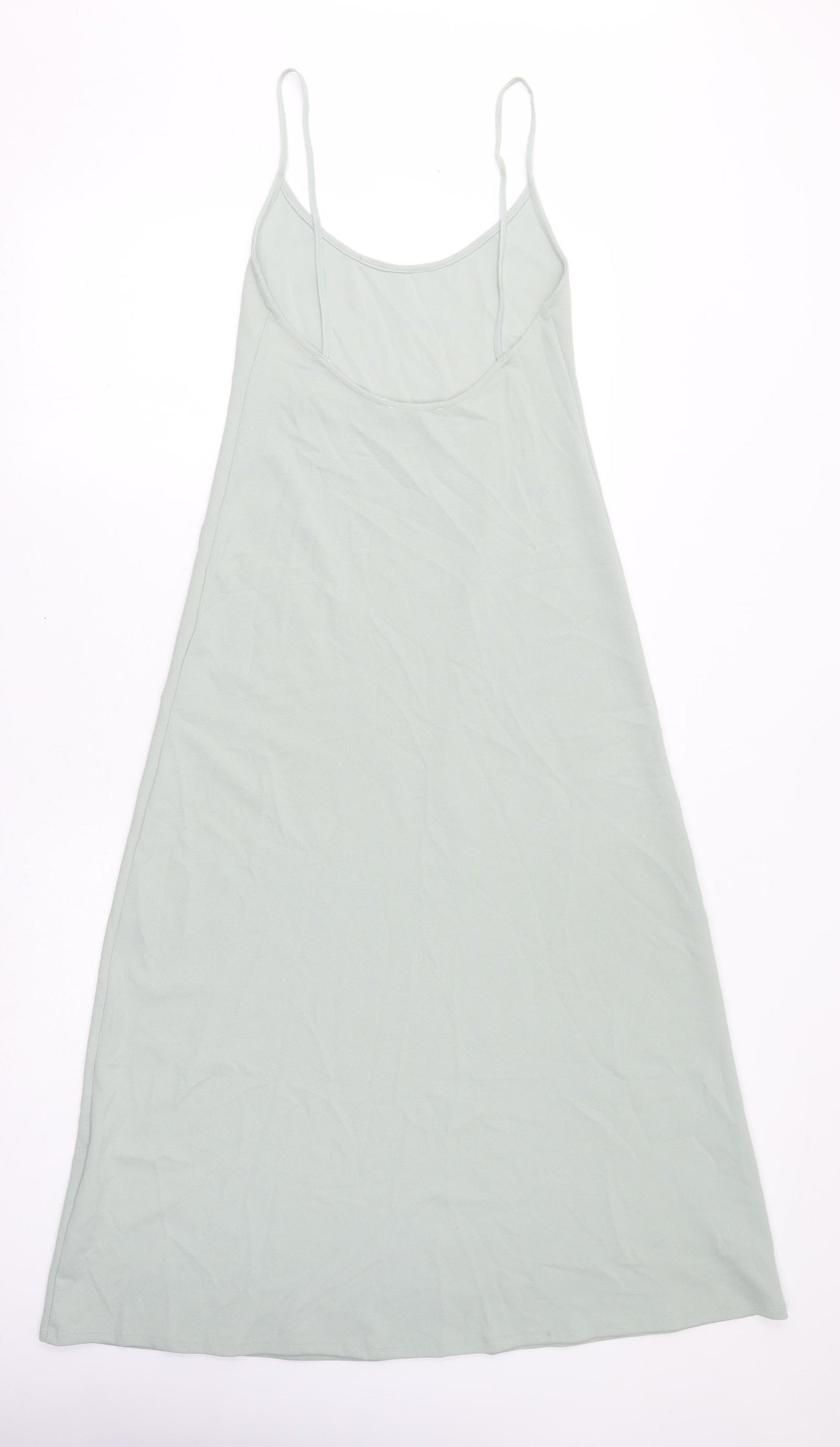 Zara Womens Green Polyester A-Line Size XS Round Neck Pullover