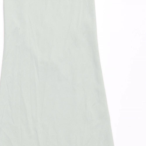 Zara Womens Green Polyester A-Line Size XS Round Neck Pullover