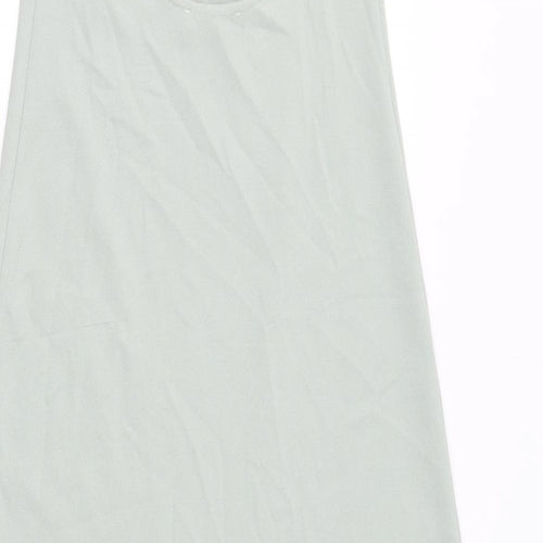 Zara Womens Green Polyester A-Line Size XS Round Neck Pullover