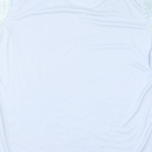 Damart Womens Blue Polyamide Basic T-Shirt Size 14 V-Neck - Size 14-16