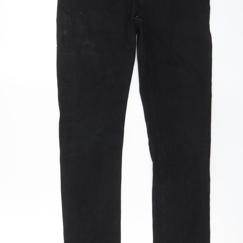 Denim & Co. Mens Black Cotton Straight Jeans Size 28 in L32 in Slim Zip - Pockets