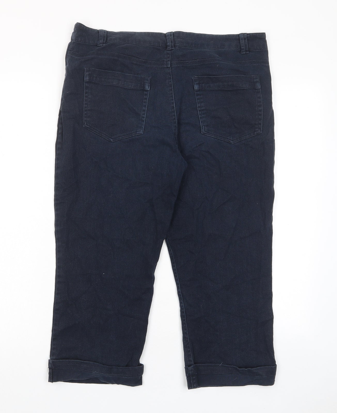 Epilogue Womens Blue Cotton Bermuda Shorts Size 12 L20 in Regular Zip - Pockets