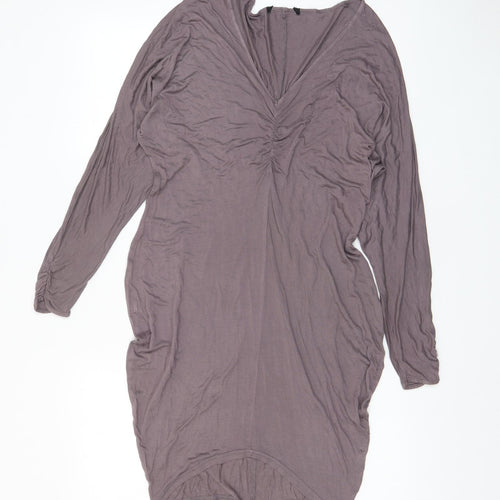 ASOS Womens Brown Viscose A-Line Size 8 V-Neck Pullover