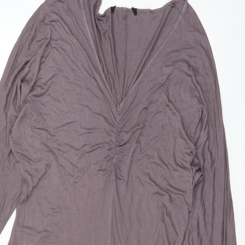 ASOS Womens Brown Viscose A-Line Size 8 V-Neck Pullover