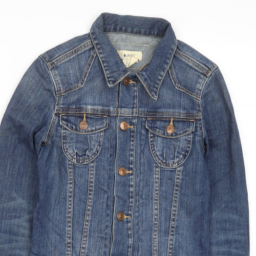 Jacket Womens Blue Jacket Size 4 Button