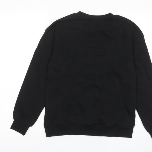 H&M Boys Black Cotton Pullover Sweatshirt Size 10 Years Pullover - 10-12 Years