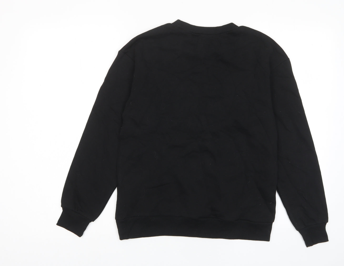 H&M Boys Black Cotton Pullover Sweatshirt Size 10 Years Pullover - 10-12 Years