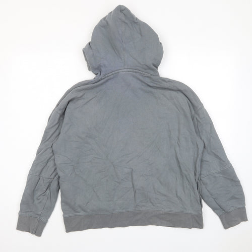 Commun Culture Mens Grey Cotton Pullover Hoodie Size S - Pockets