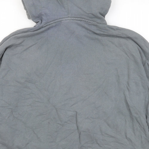 Commun Culture Mens Grey Cotton Pullover Hoodie Size S - Pockets
