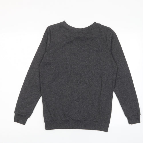 Disney Womens Grey Cotton Pullover Sweatshirt Size 8 Pullover - Mickey Mouse