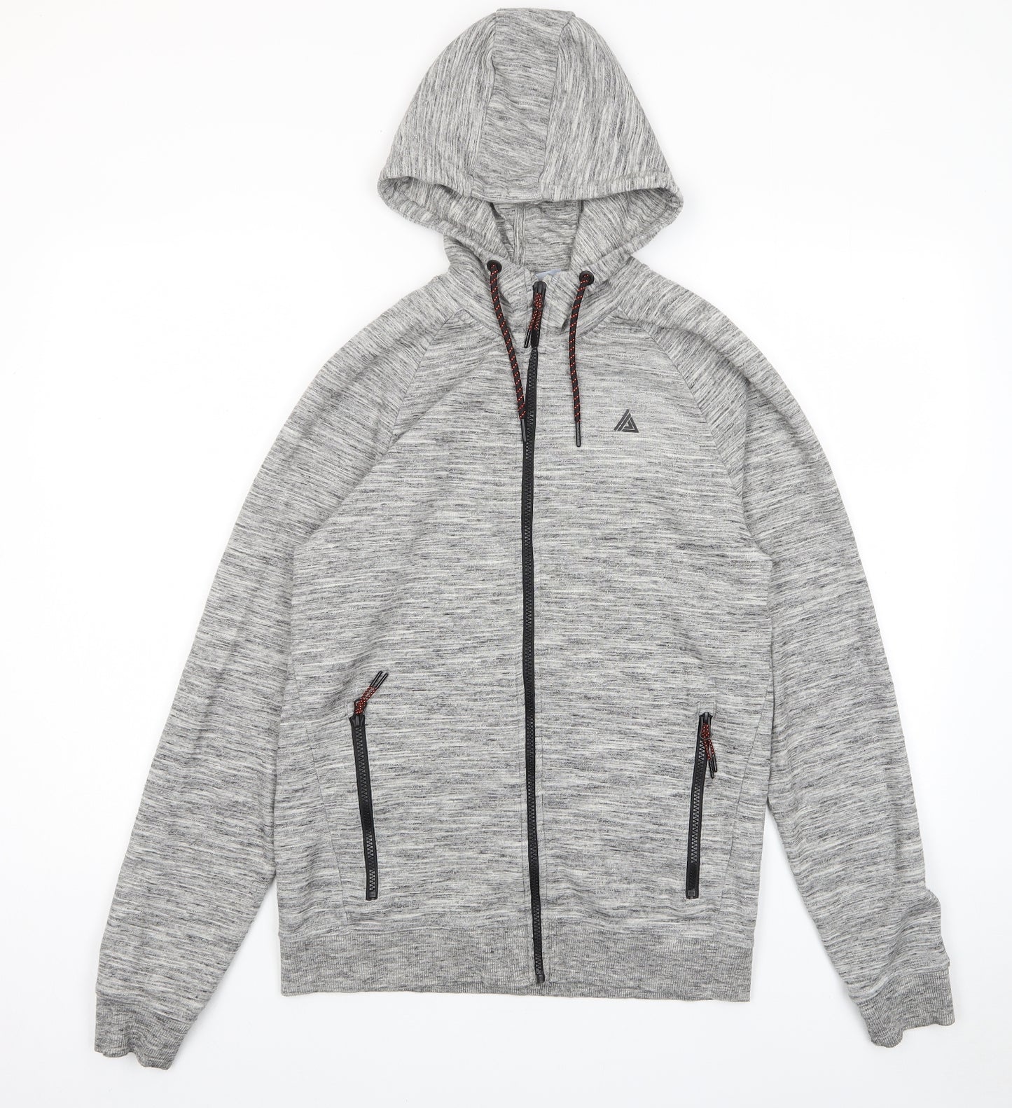 NEXT Mens Grey Cotton Full Zip Hoodie Size M - Zip Pockets