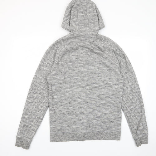 NEXT Mens Grey Cotton Full Zip Hoodie Size M - Zip Pockets
