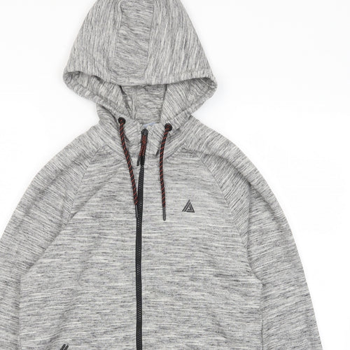 NEXT Mens Grey Cotton Full Zip Hoodie Size M - Zip Pockets
