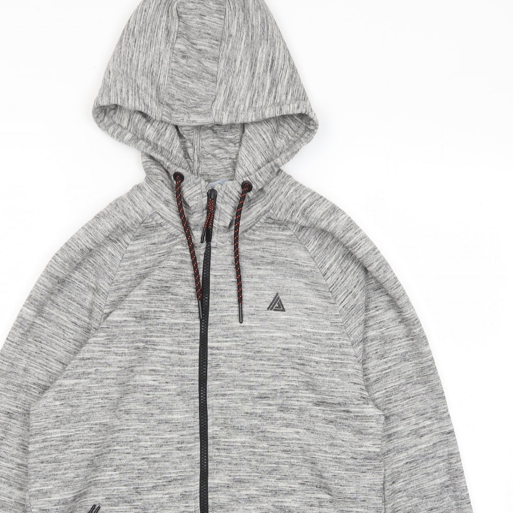 NEXT Mens Grey Cotton Full Zip Hoodie Size M - Zip Pockets